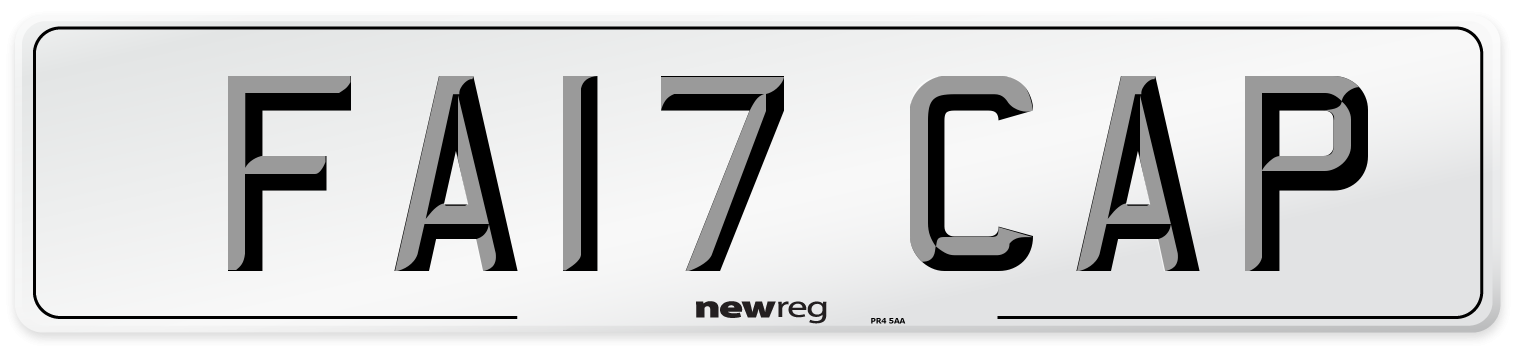 FA17 CAP Number Plate from New Reg